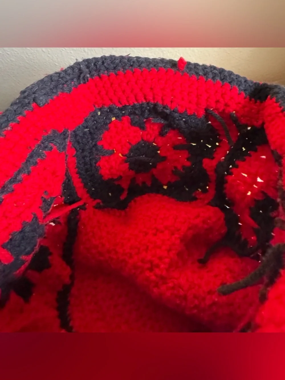 Vintage look crocheted grandma square hat